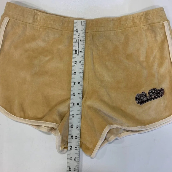 Iets Frans Women's Velour Logo Runner Shorts In Tawny Port Size L NWT - Picture 11 of 12